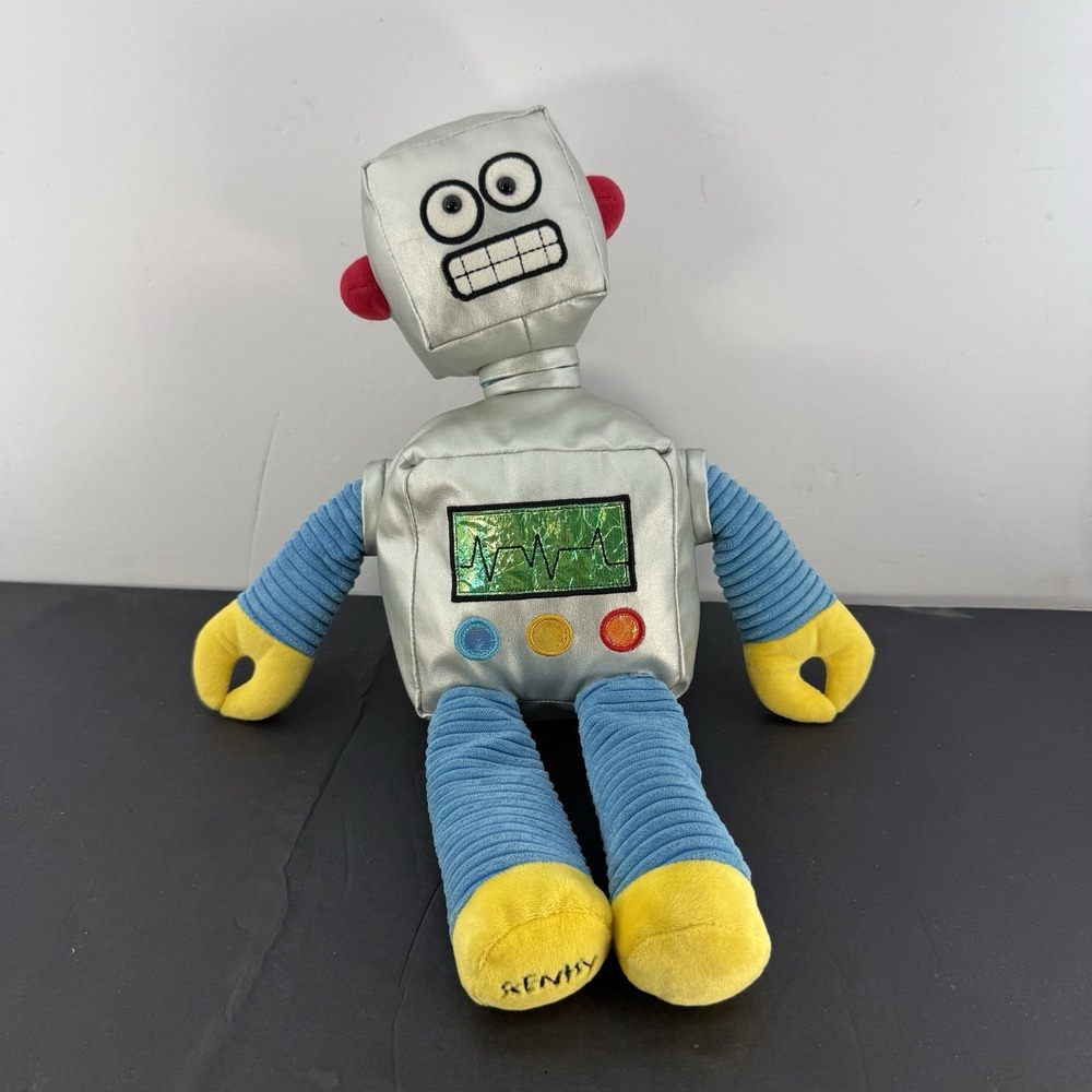 Scentsy Buddy Gage The Robot Plush Silver Stuffed Toy No Scent Pack